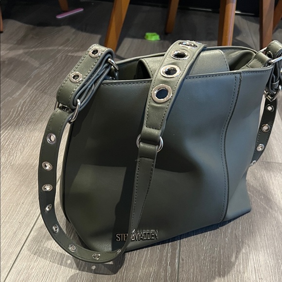 Steve Madden Sage Green Faux Leather Shoulder Bag Crossbody - Picture 8 of 9